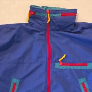 Sierra Designs Vintage Men's Hooded Jacket Windbreaker‎ Colorful 90's L